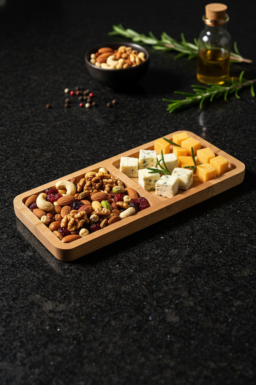 2 bölmeli ahşap çerezlik – Kongsberg 2 Bölmeli Ahşap Çerezlik 15 x 32 x 1.8 cm | Noords