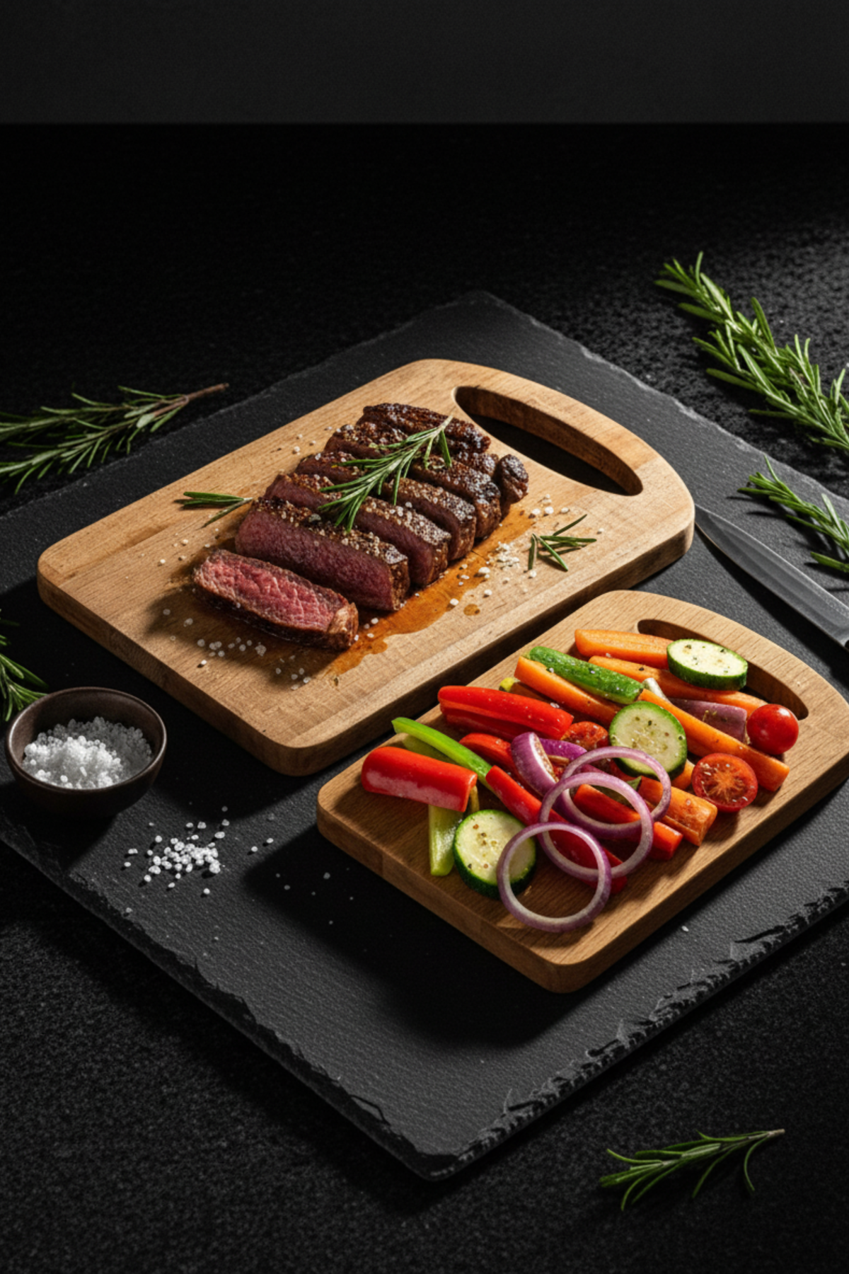 2'li ahşap kesme tahtası seti – Rjukan 2'li Ahşap Kesme Tahtası Seti 18x25 cm ve 22x30 cm | Noords