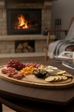 büyük oval ahşap peynir tabağı – Vasteras Geniş Oval Ahşap Peynir Tabağı 22 x 45 x 1.8 cm | Noords