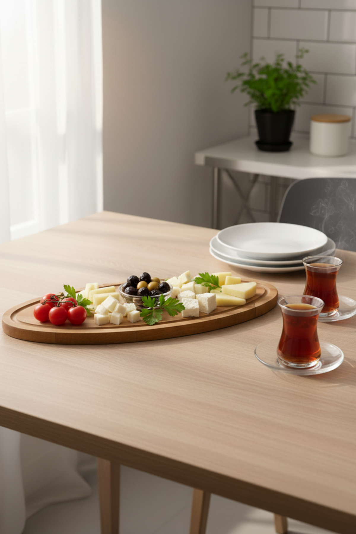büyük oval ahşap peynir tabağı – Vasteras Geniş Oval Ahşap Peynir Tabağı 22 x 45 x 1.8 cm | Noords