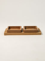 2 bölmeli ahşap çerezlik – Lundby 2 Bölmeli Ahşap Çerezlik 13 x 25 x 1.8 cm | Noords