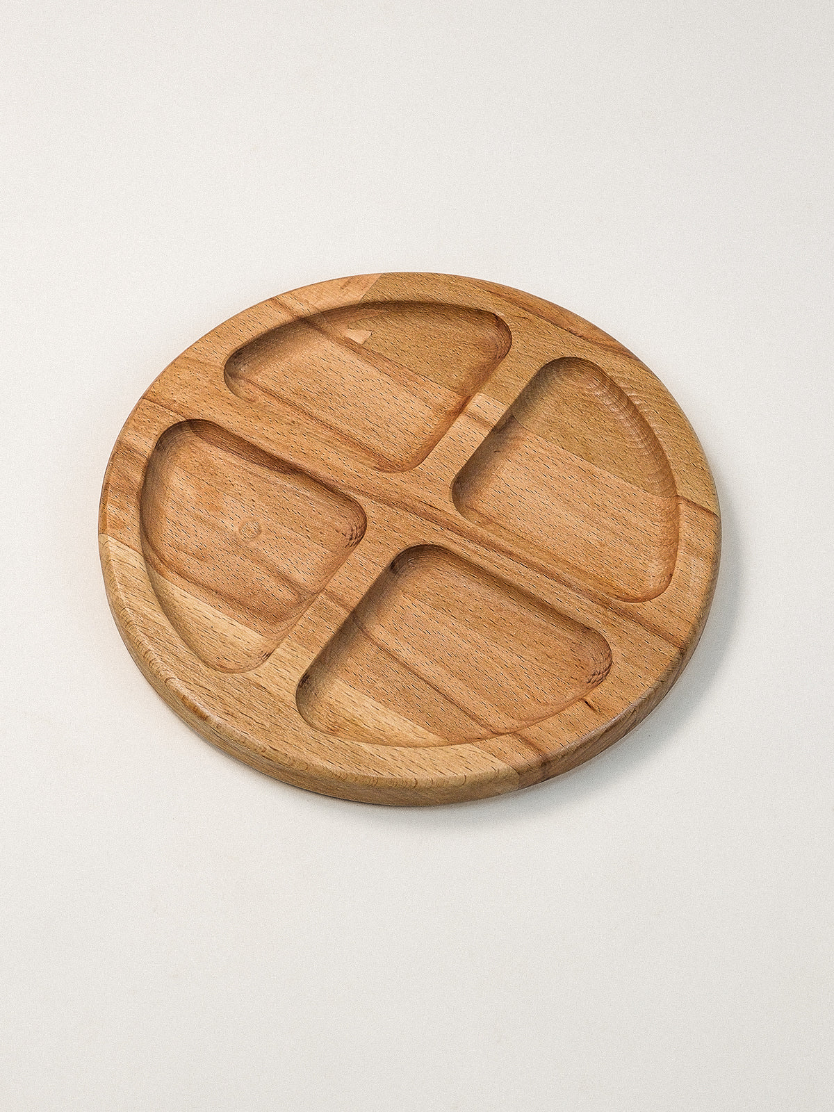 4 bölmeli ahşap çerezlik – Gavle Yuvarlak 4 Bölmeli Ahşap Çerezlik 22 x 1.8 cm | Noords
