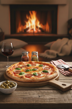 ahşap pizza tahtası – Nykop Saplı Yuvarlak Ahşap Pizza Tahtası 28 x 38 x 1.8 cm | Noords